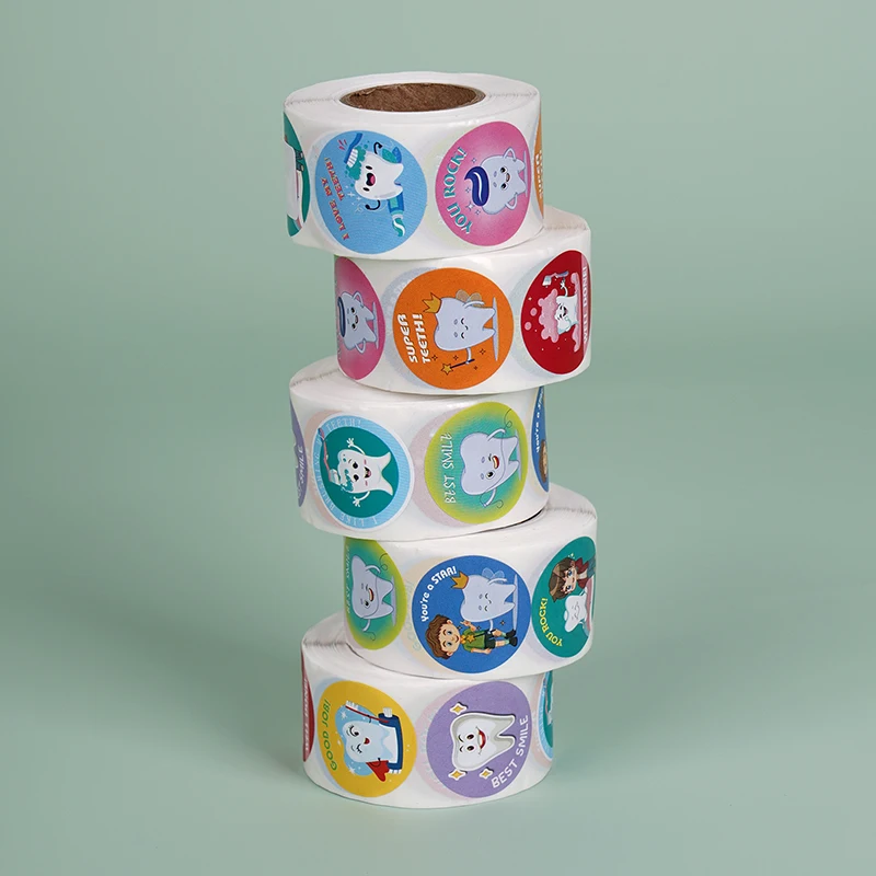 

1roll Tooth Stickers Funny Cute Cartoon Graffiti Decals Laptop Scrapbook Phone Suitcase Car Decoration