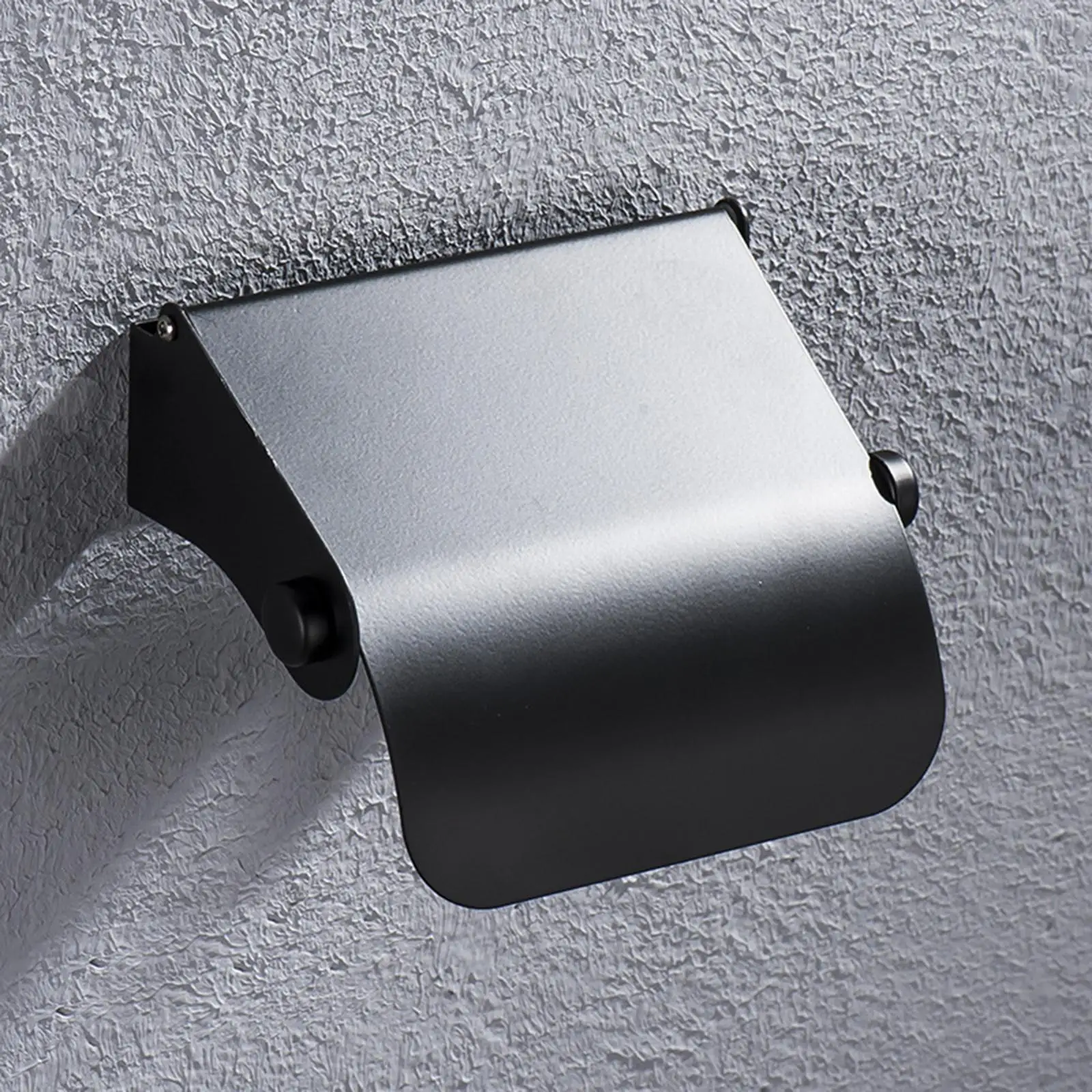 Bathroom Stainless Steel Black Toilet Roll Paper Holder Wall Mounted view 3