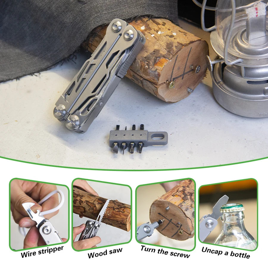 Gift hand Tool Multi-Function Pocket Pliers 20 in 1 Multitool EDC Pocket Knife, Screwdriver Holiday Gift for Father and Mother