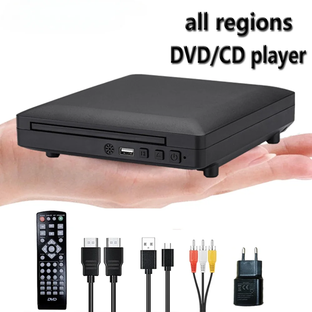 

Woopker Mini HD DVD-плеерHDMI RCA-кабель 1080p Встроенный PAL/NTSC в всех областях, USB 2.0 Домашний CD-плеер Память точки останова Горячая распродажа