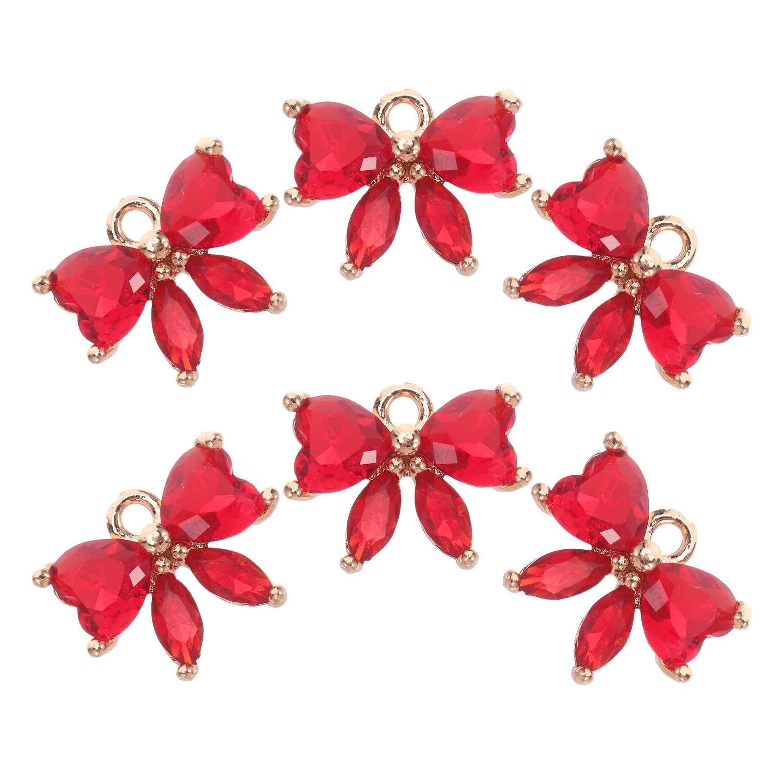 

6 Pcs Bow Pendant Making Supplies Ribbon Charm Bowknot Charms Jewelry Shaped Earrings Necklace