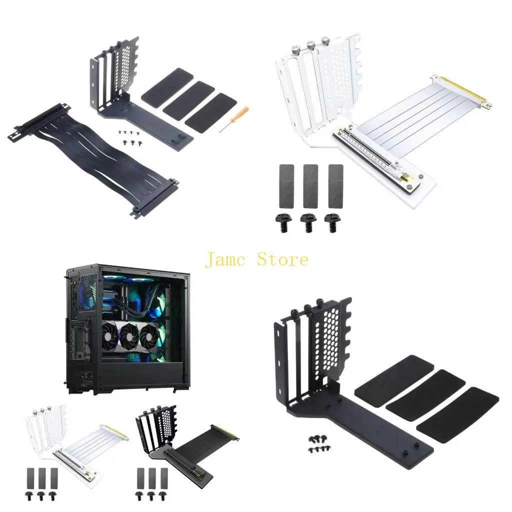 

LX0B PCI-E x16 Вертикальная графическая карта Кронштейн Антимеферные графические процессоры Удлинительная кабельная для