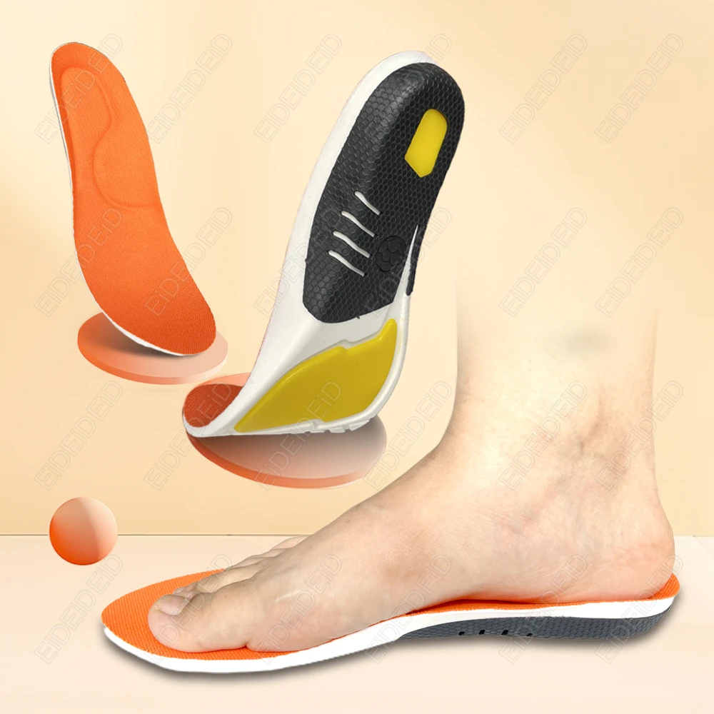

1/2 Pairs Orthopedic Sport Insoles Shock-Absorbing for Running/Basketball Memory Foam Odor-Proof & Breathable Plantar Fasciitis