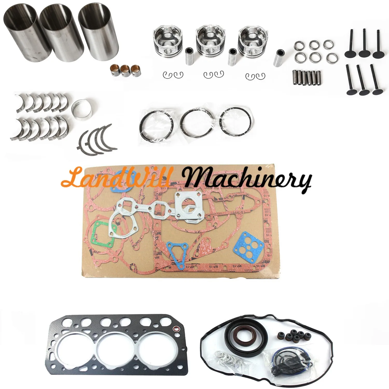 S3L2 Engine Overhaul Rebuild Kit Fits PEL-JOB Mini Excavator EB250 EB300 EB306
