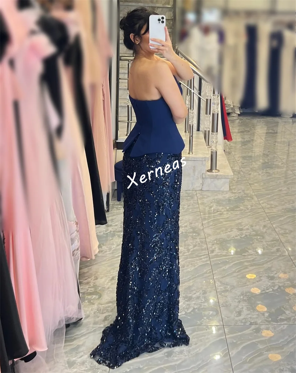 تخصيص جيرسي مطرزة حمالة حورية البحر الطابق طول مناسبة مخصصة المرأة فساتين السهرة الفاخرة أنيقة البريق #6