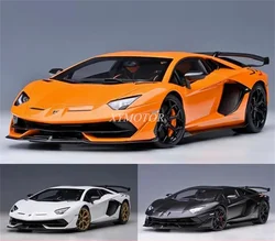 AUTOart 1/18 For Lamborghini AVENTADOR SVJ Metal Diecast Model Car White/Black/Orange/Blue Gifts Display Ornaments Collection