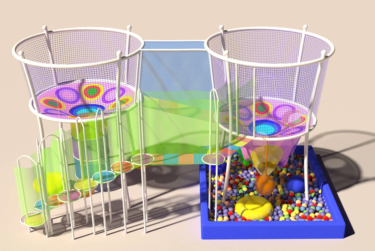 Regenboog Net Speeltuin voor A - Kids Outdoor Adventure Park recensie en prijs