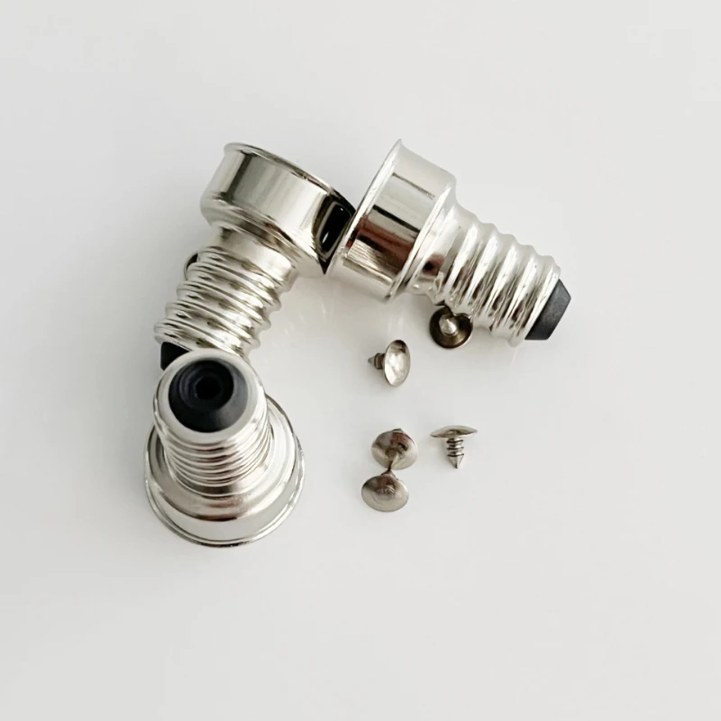 10pcs E14 Horn Aluminum Nickel Plated Enlarged Solder Free Lamp Holder