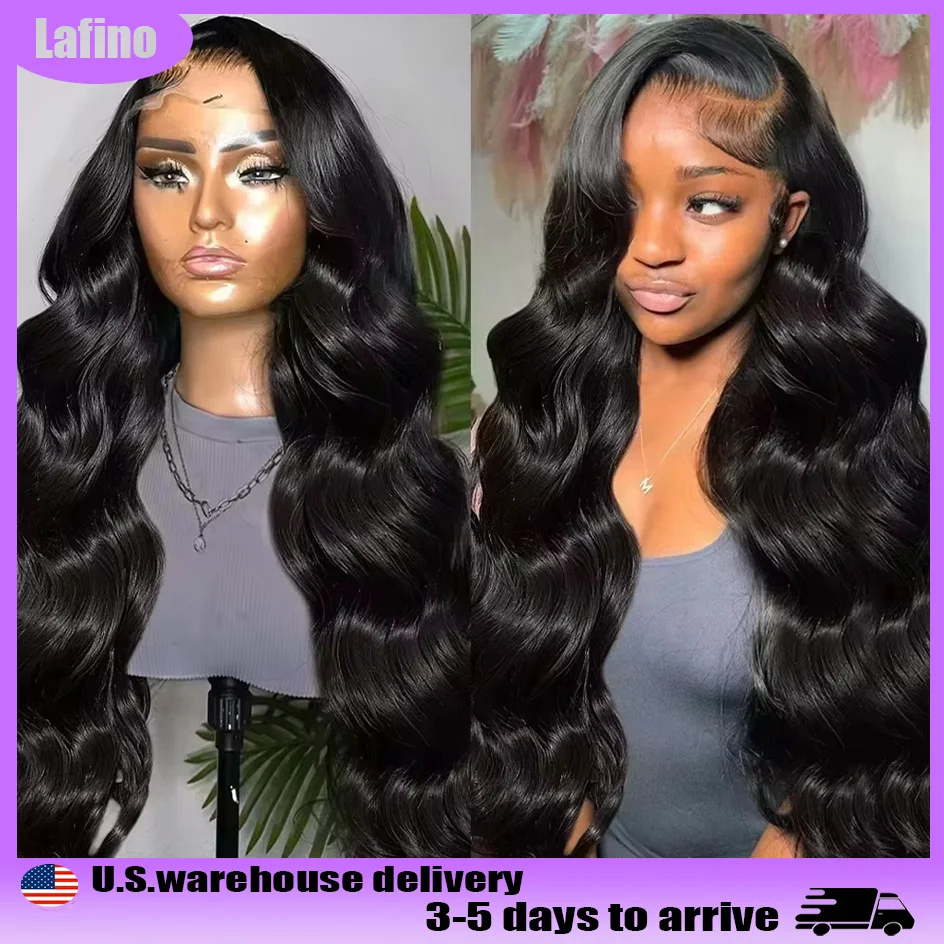 Lafino 200% Density 40 Inch 13x4 Lace Front Wigs Body Wave Lace Front Wig 13x6 Black Wig Human Hair Loose Body Wave Brazilian
