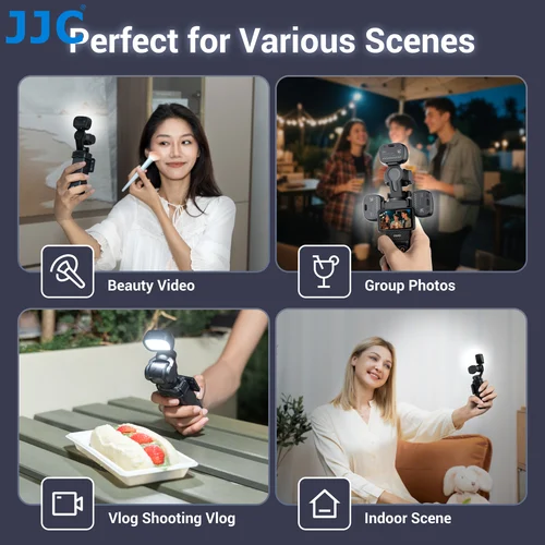 Imagen 2 del producto JJC Osmo Pocket 3 Mini luz Led luz de relleno magnética vídeo Selfie luz para DJI Osmo Pocket 3 iluminación auxiliar recargable