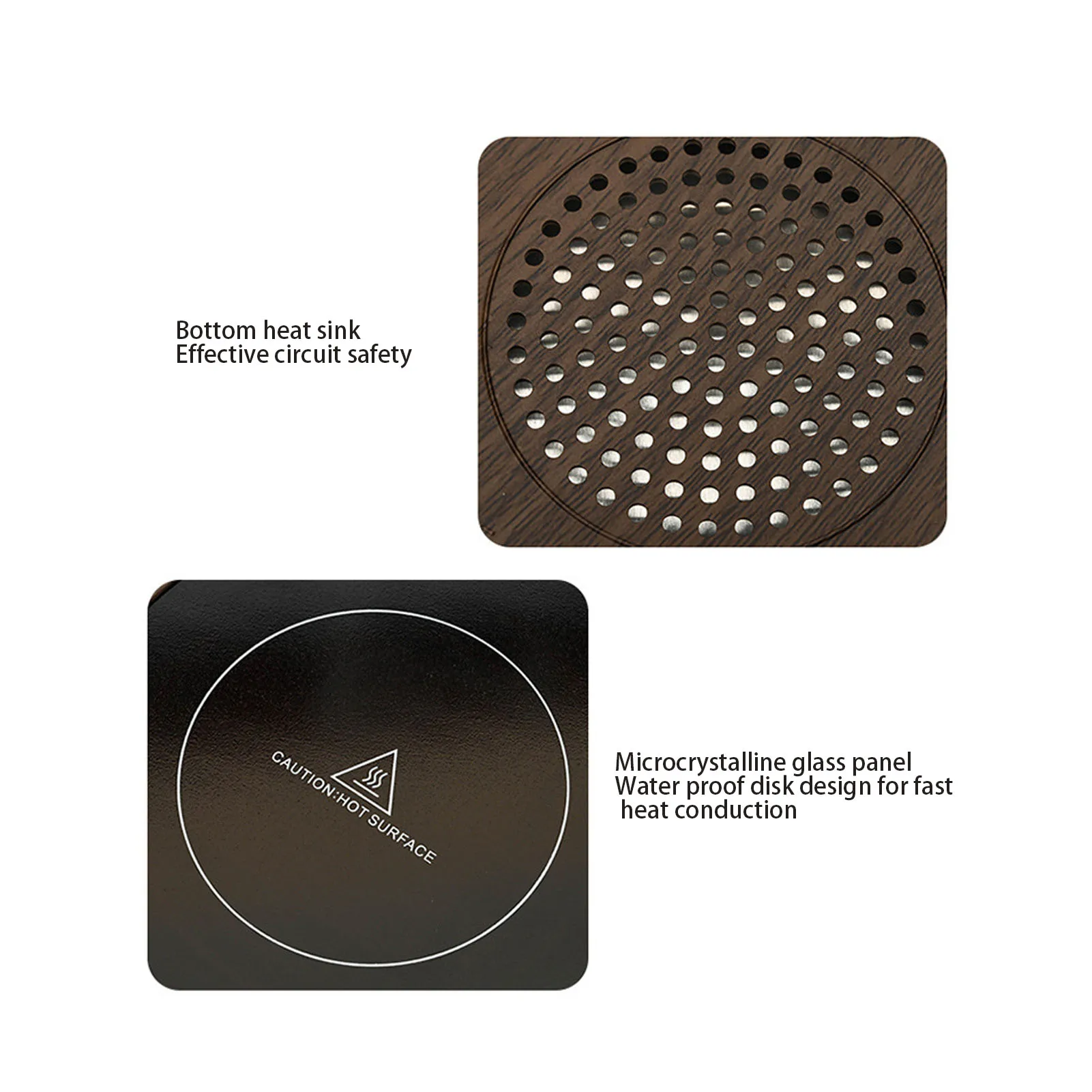 Mug Warmer 36W Fast Heating 3 Temperature Settings 1-9H Auto Shut Off Cup Warmer Plate for Coffee Tea Milk Cocoa