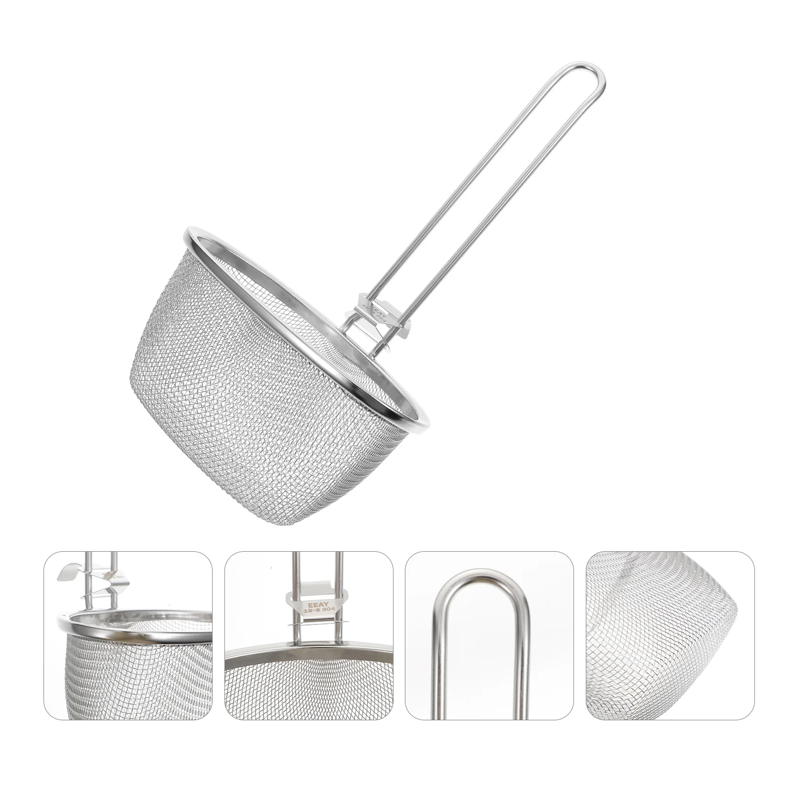 

Hot Pot Colander Stainless Steel Fine Mesh Strainer Spoon For Noodles Vegetables Meat Kitchen Gadget Long Handle Filtering