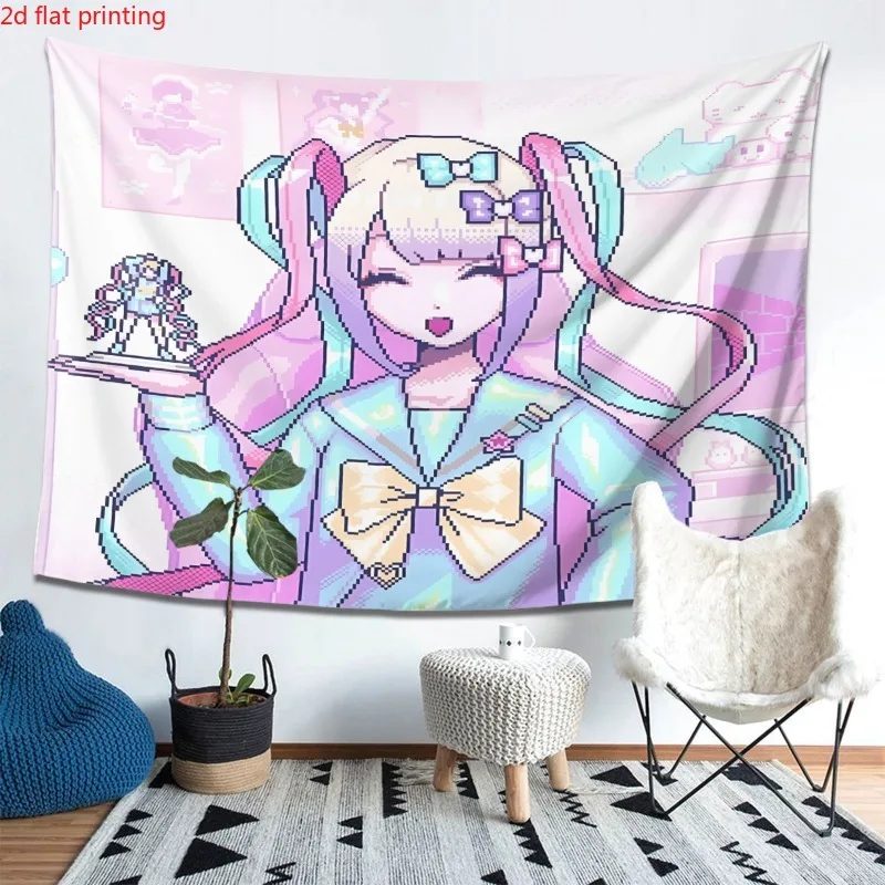 VIKAMA Super Sky Sauce Simple Wind Tapestry, Soft Cute Y2K Wall Art for Bedroom Living Room Decor