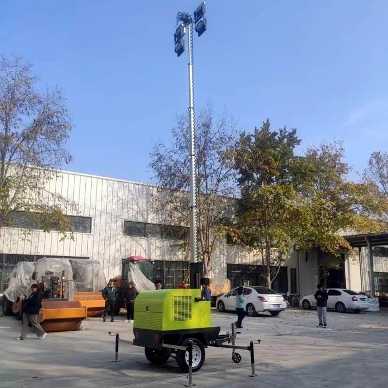 Electric automatic lifting LED solar mobile lighting car