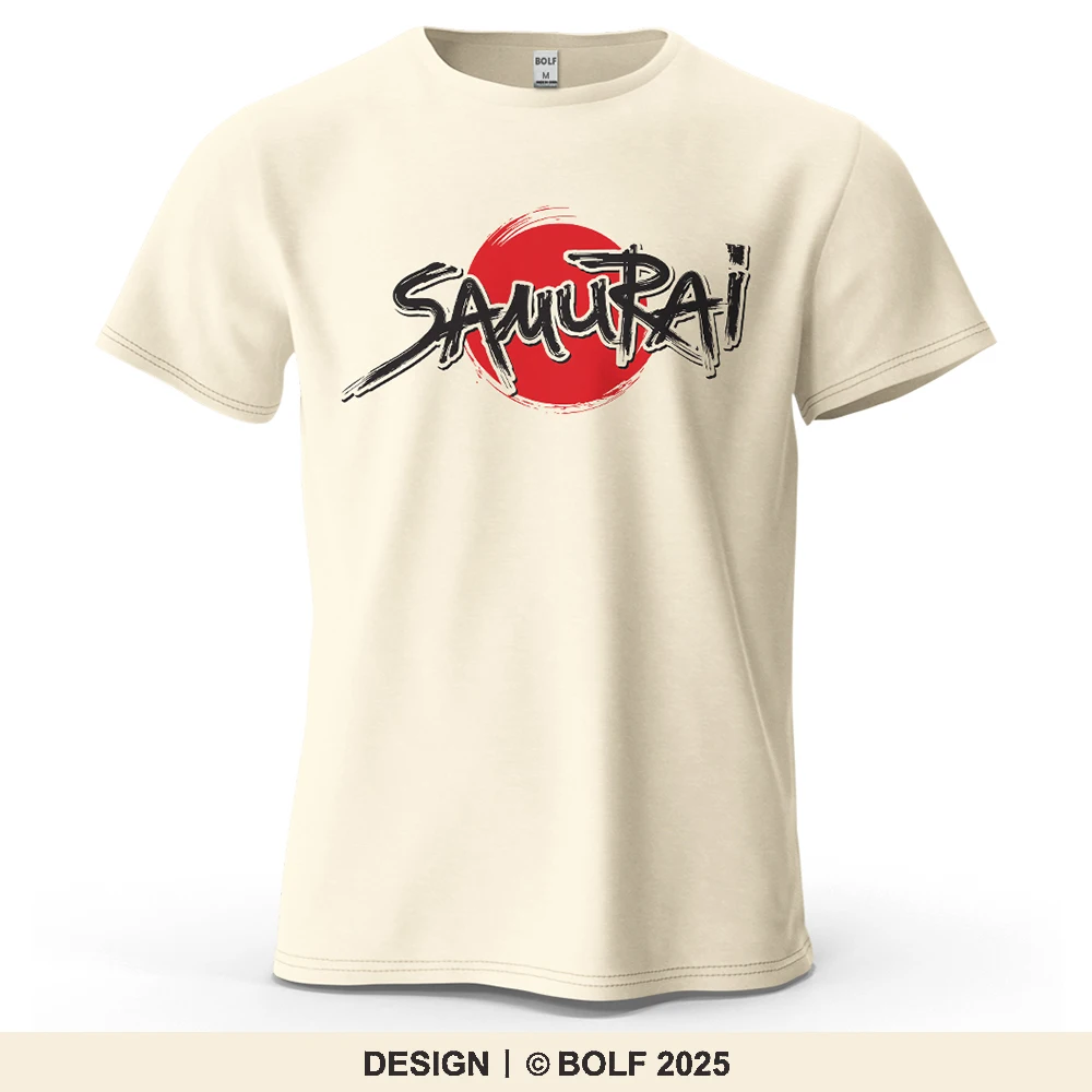 Samurai Dynamic Bedrucktes Herren-T-Shirt aus 100 % Baumwolle, übergroße kulturelle Grafik-T-Shirts für Damen, Tops, T-Shirts, lässige Streetwear
