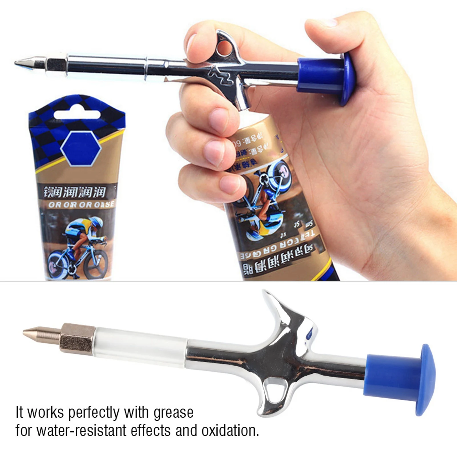 Bike Lubricating Oil Gun Mountain  Bearing Hub Grease Gun Lubricating Oil Syringe Bike Repair Tools