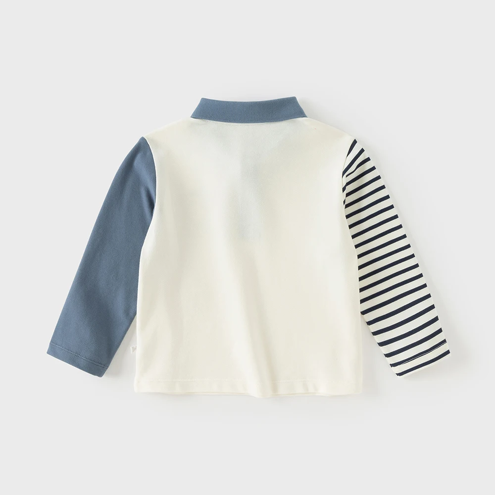 Dave Bella Children T-shirts Spring Summer Boys Soft Cotton Pullover Long Sleeves Casual Bottoming Tops Kids Clothing DB1260737