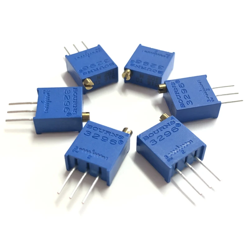 10Pcs/lot 3296W Trimpot Trimmer Potentiometer 3296 50 100 200 500 ohm 1K 2K 5K 10K 20K 50K 100K 200K 500K 1M 103 100R 200R 500R