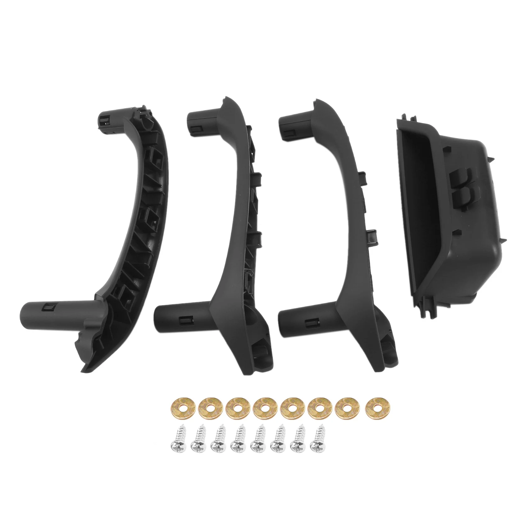 4Pcs Car Inner Door Armrest Panel Door Pull Handle Set Inner Door Handrail For-BMW X3 X4 F25 F26 2010-2016 Black