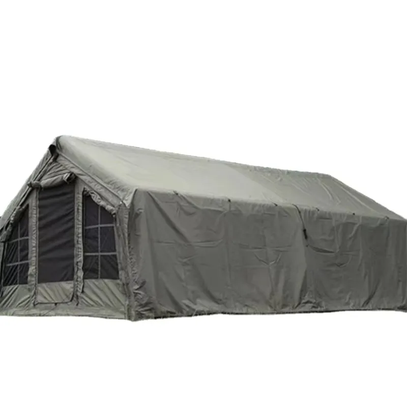 

2025 Army Green Large Inflatable Camping 2 Bedrooms Night Family Tent For Sale