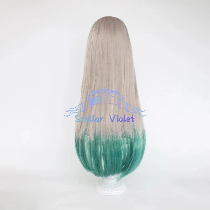 LQYashiro Nene Косплей Парик Термостойкий Аниме Ханако-кун Яширо Нене Косплей Синтетические Парики 80 СМ Серый Зеленый Парик