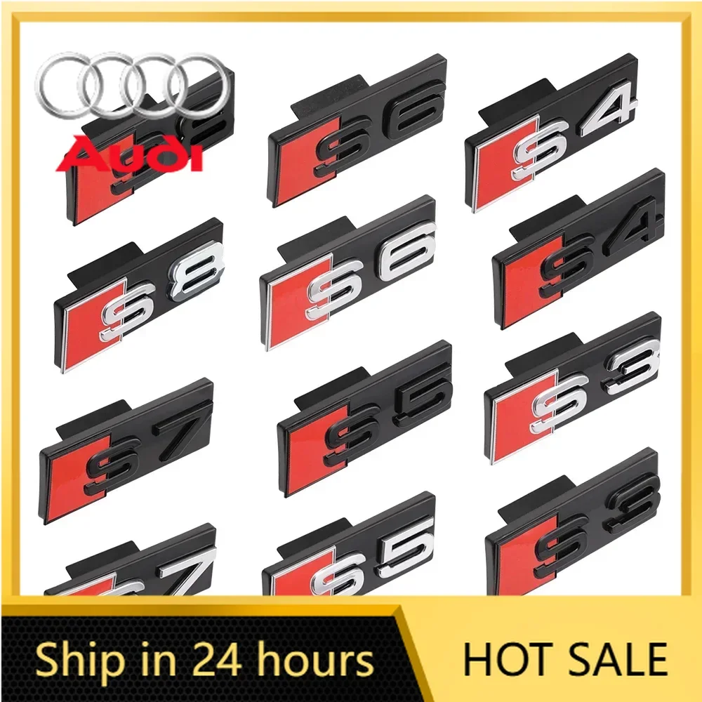 

Горячая новинка 2026: 1 шт. значок-логотип из АБС-пластика для передней решетки автомобиля, аксессуары для внешнего тюнинга, декоративные наклейки для Audi S4 S3 S5 S6