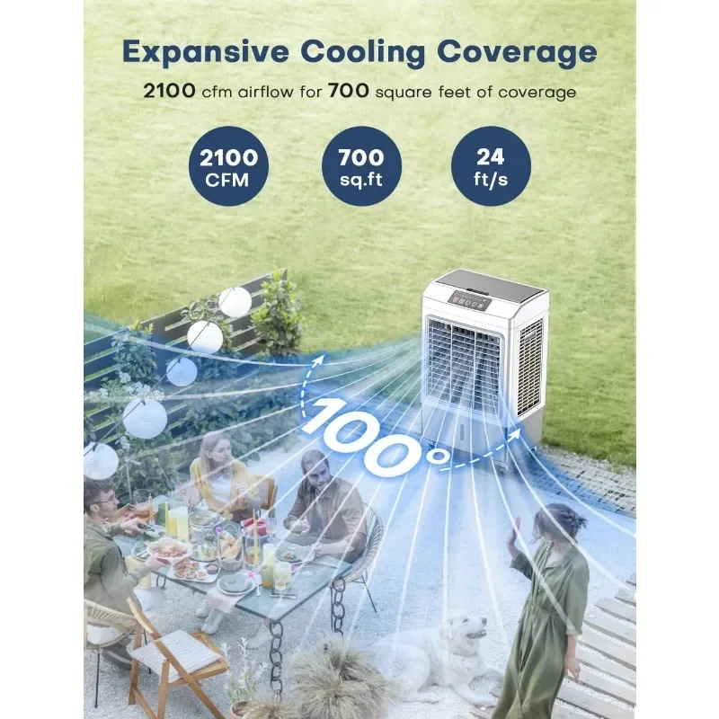 Balko-インテリジェントタイマー付きエアコン,自動シャットオフ,リモコン,波の振動,蒸発空気冷却器