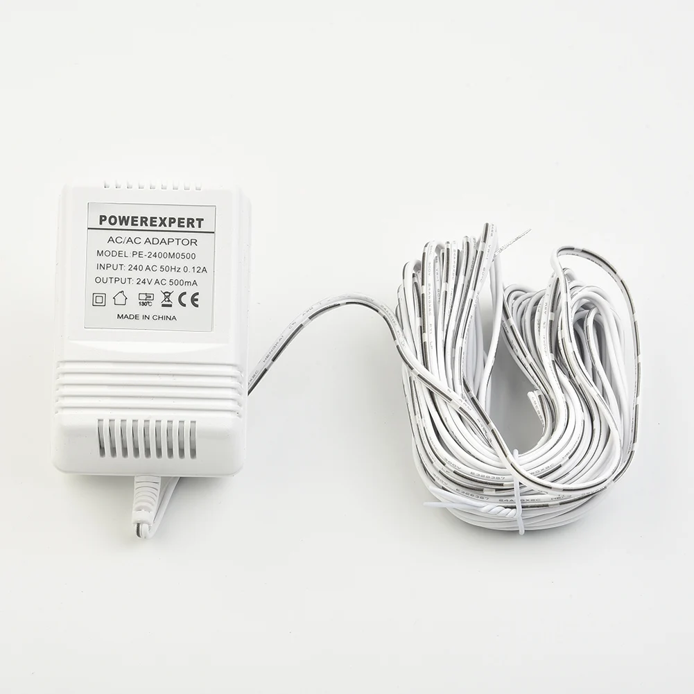 Transformador de timbre de vídeo de 24V y 500mA, Cable de 8 metros, adaptador de fuente de alimentación de cámara, cargador para anillo de