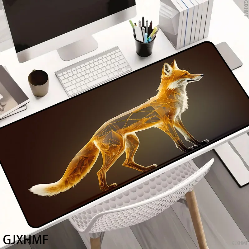 XXL Mausepad golden Fox Desk Mat Gaming Mat Pad on The Table Office Gamer Accessorie Keyboard Mat XL Mouse Pad Mouse carpet