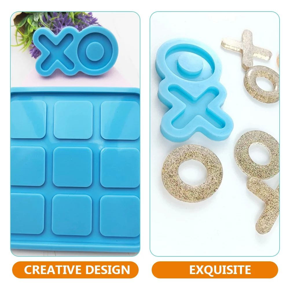 Cake Pops Mold Candy Mallen Xo Board Schaken voor harsgieten Epoxy Siliconen Hemelsblauw