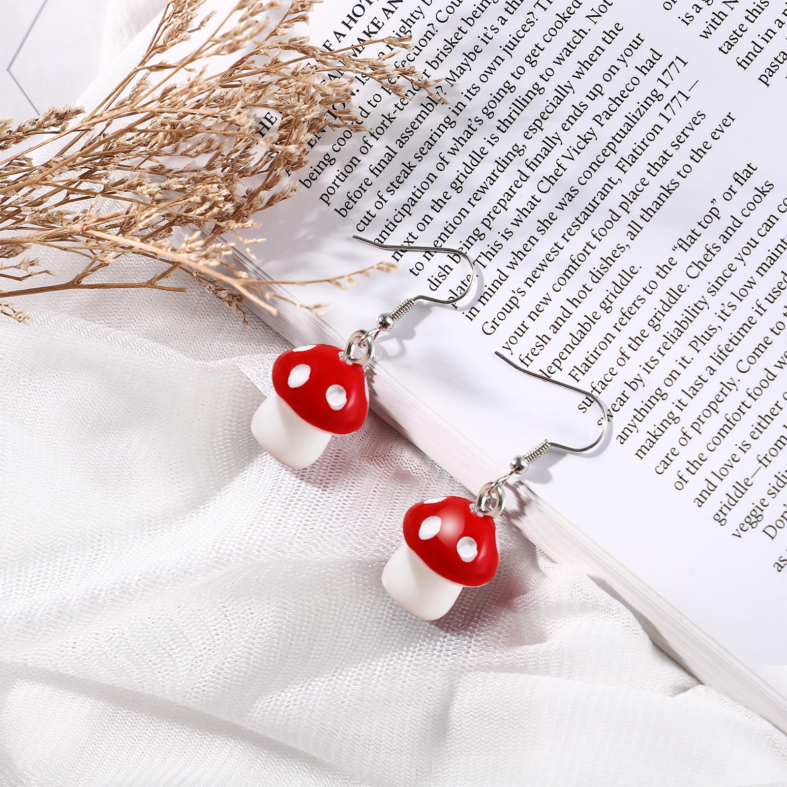 

Mushroom Pendants Charms Earrings Accessories Jewelry Mushroom Charms For Earrings Making Supplies Resin Decor DIY Gifts