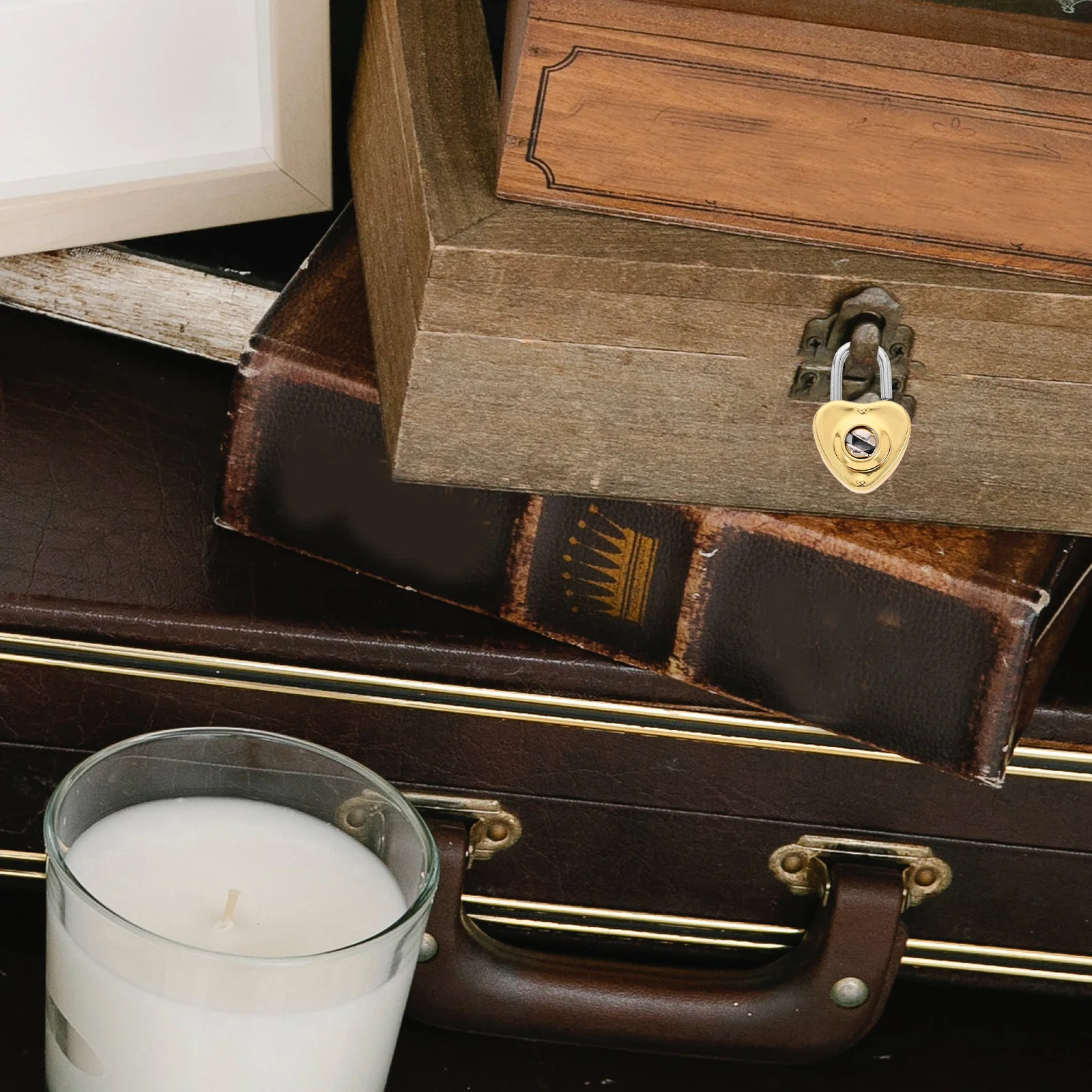 1 مجموعة صغيرة على شكل قلب قفل مفتاح صغير الحرفية قفل لطيف القرطاسية قفل الأمان مذكرات صندوق مجوهرات أقفال خمر