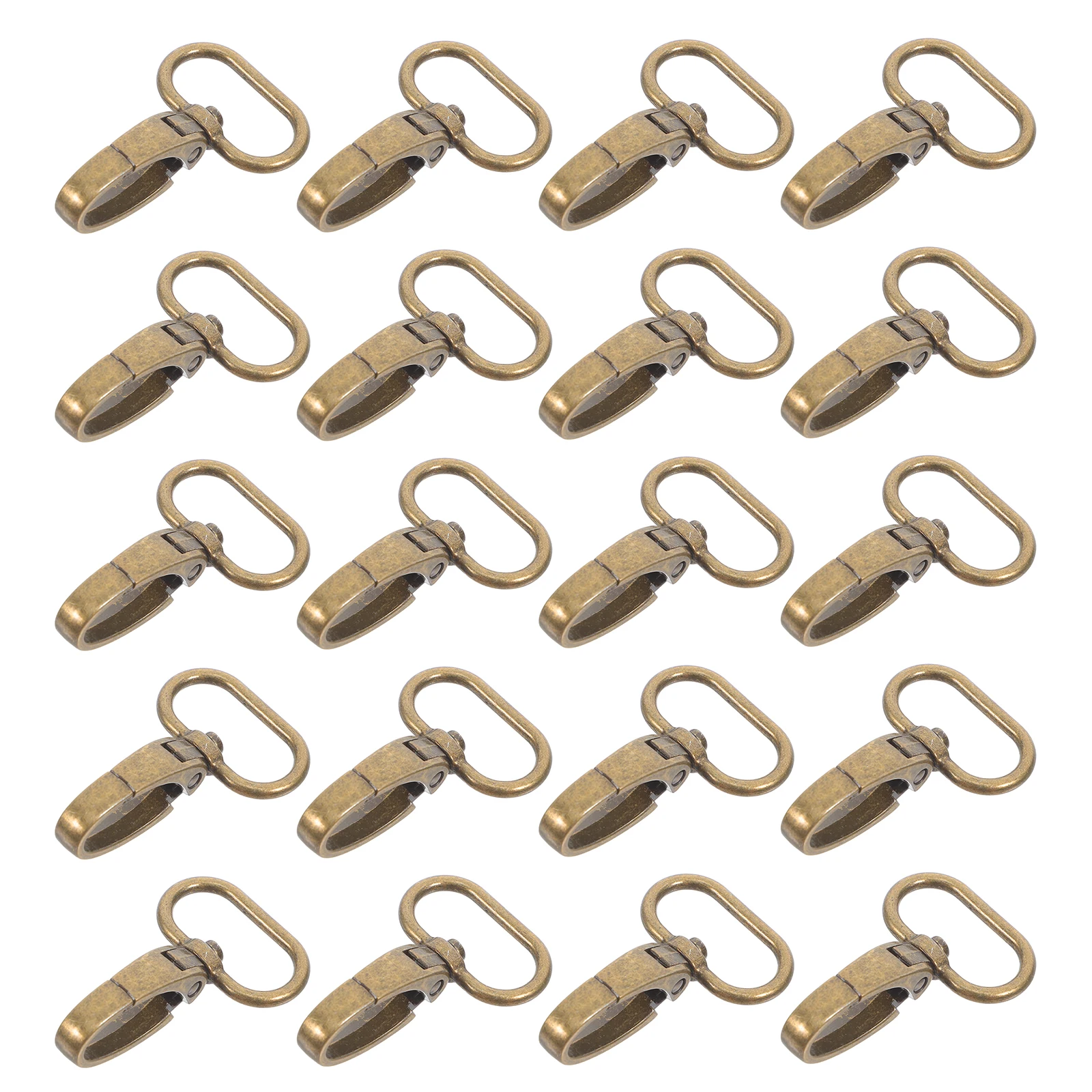 

20pcs Zinc Alloy Swivel Snap Hooks 49x25mm Bronze Keychains Lobster Clasps for Bags Crafts Dog Leashes Jewelry Accessories