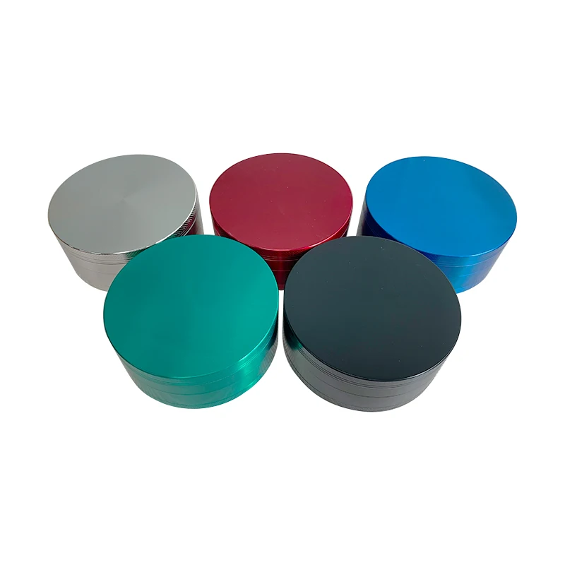 Zinc Alloy 98mm Herb Grinder Tobacco Smoke Big Spice Crusher Mill Shredder Push Type 4 Part Rolling Accessories for Smoker