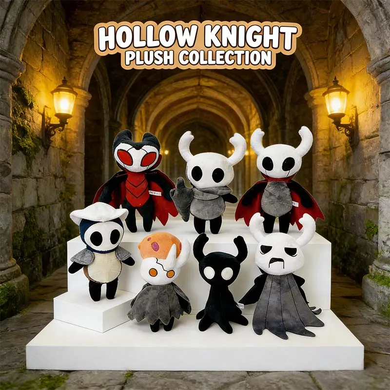 Peluche de Hollow Knight, Juguete de Peluche Suave, Figura de Dibujos Animados Coleccionable, Regalo de Cumpleaños o Festivo para Niños