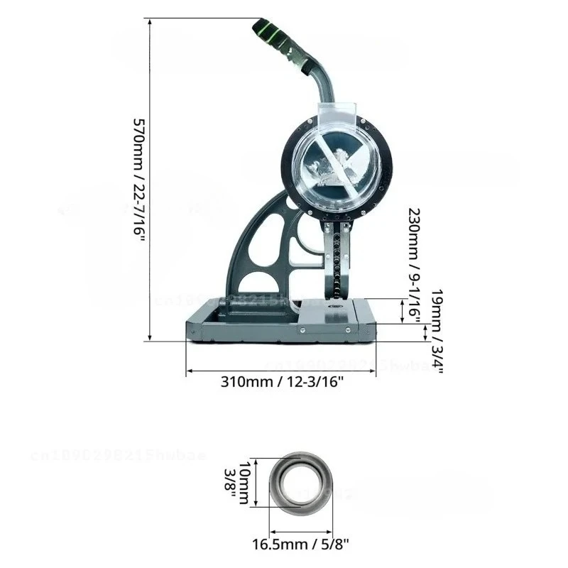 Semi‑Automatic Banner Tarpaulin Eyelet Press Punching Machine・5.5MM 6mm 8mm 10MM 12MM Fabric Grommet Punch Processing Equipment