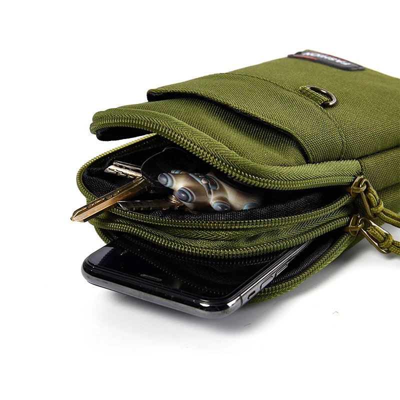 Двухслойная Сумка EDC Molle, уличная Военная поясная сумка, мужская сумка для телефона
