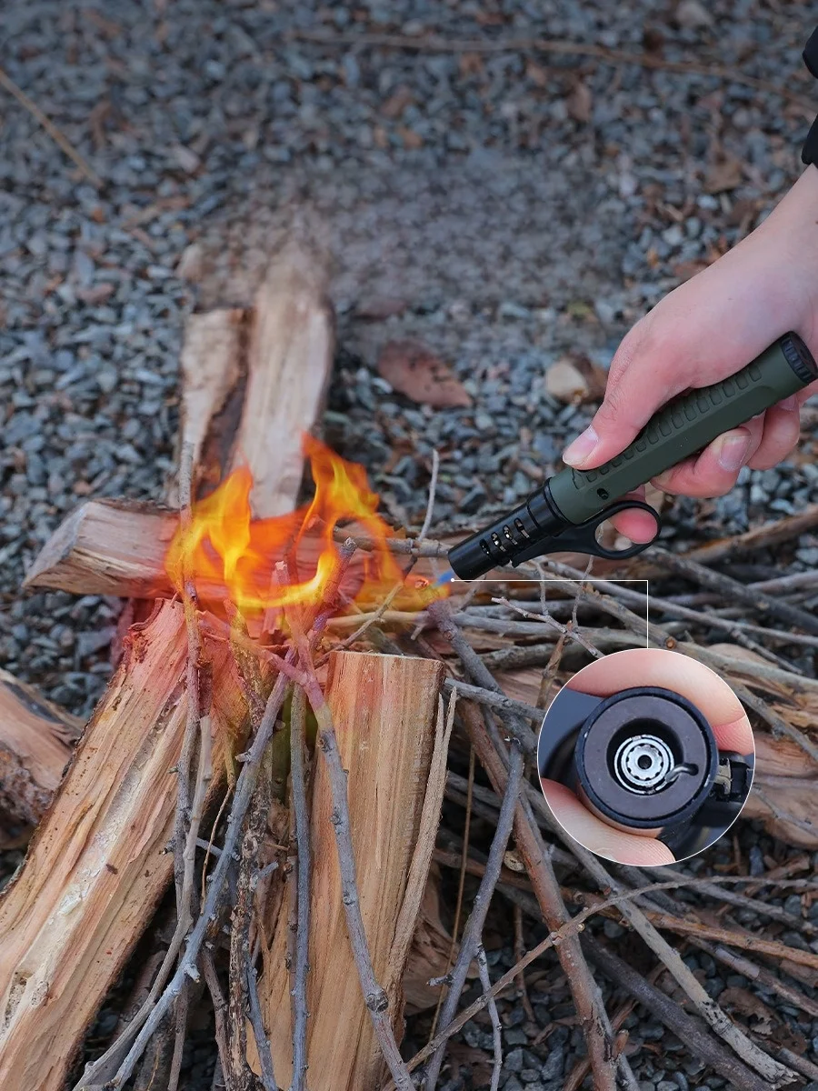 

Outdoor Iatable Decosition Carbon Ignition Gun Cam Windproof Field Barbecue Ignition Torch Portable Stove Equipment