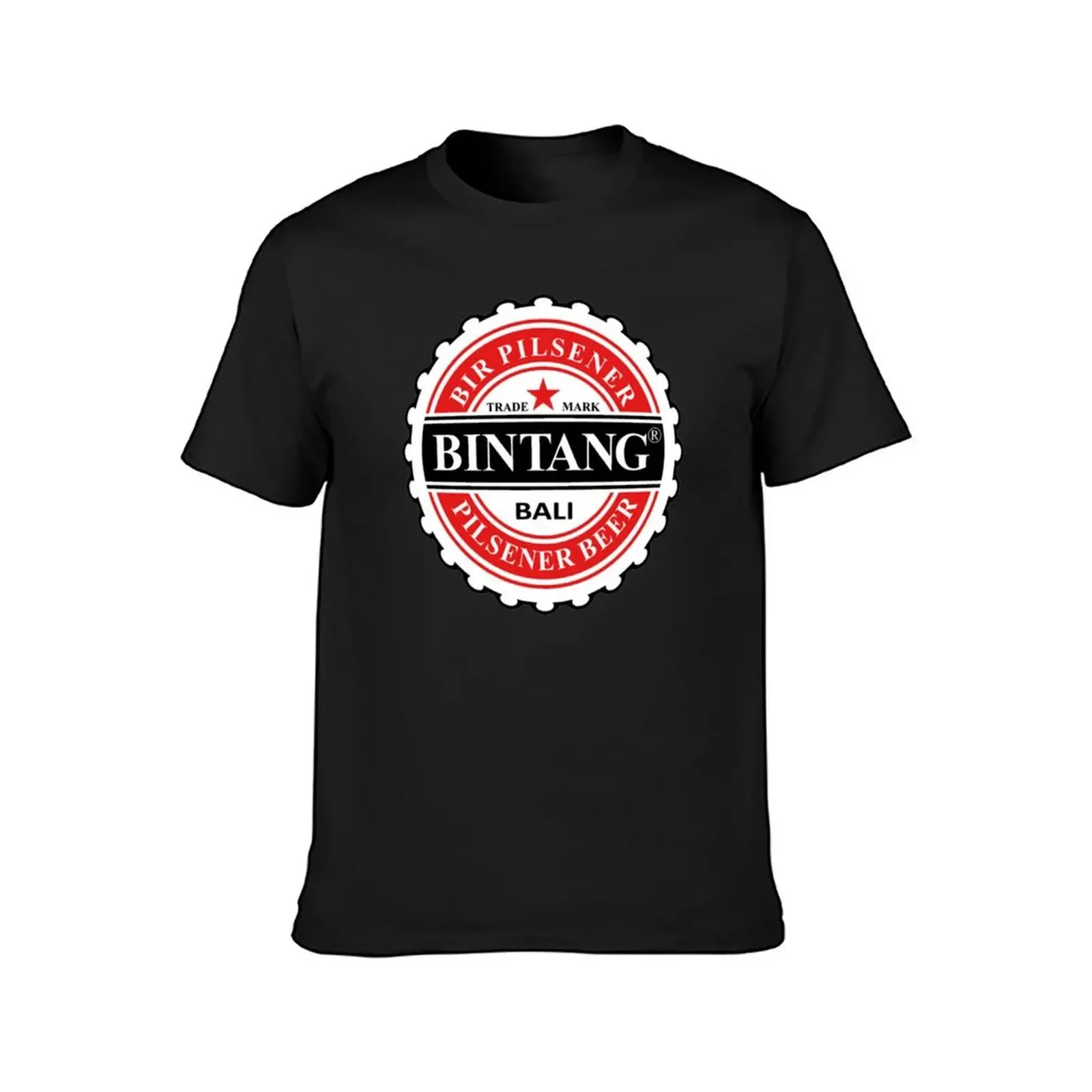 Bintang-メンズ速乾性プリントTシャツ,ビールスタイルのストレートTシャツ,サマートップ