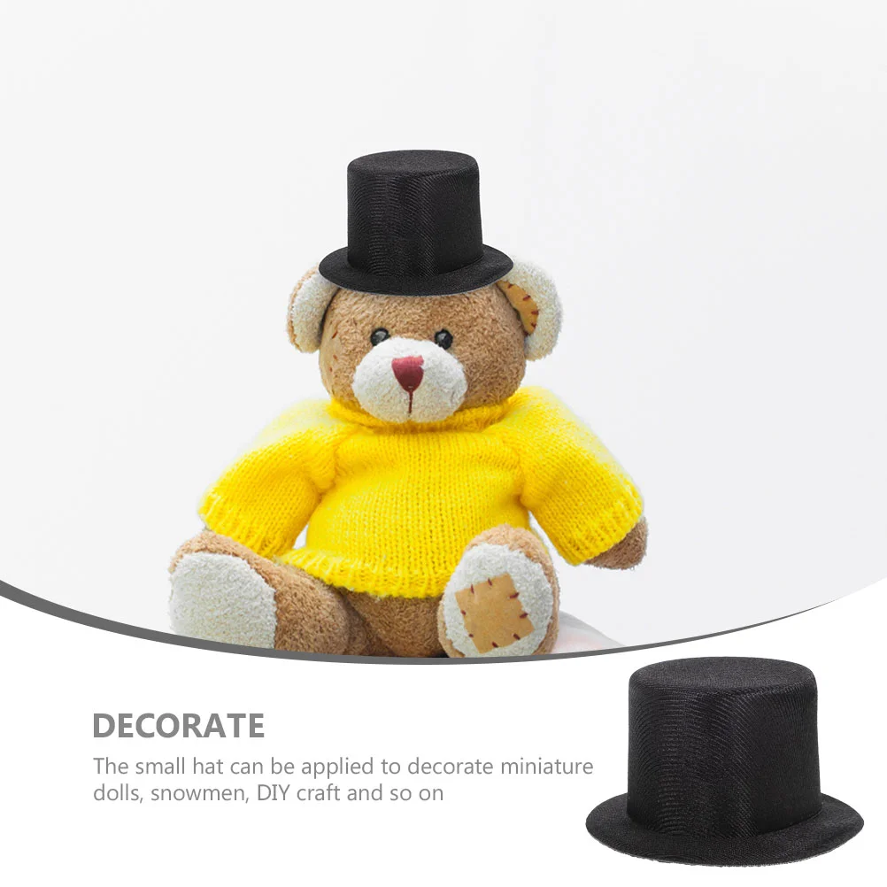 Small Top Hat Hand Decor Mini Pet Toys Decorative Hats for Crafts Derby Kids Black