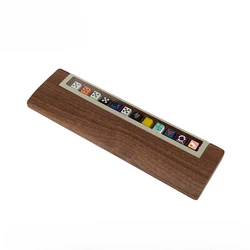 MiFuny Walnut Wooden Mechanical Keyboard Wrist Rest with Customized Mat Ergonomic Gaming Desk Pad Support for Storage Key Caps