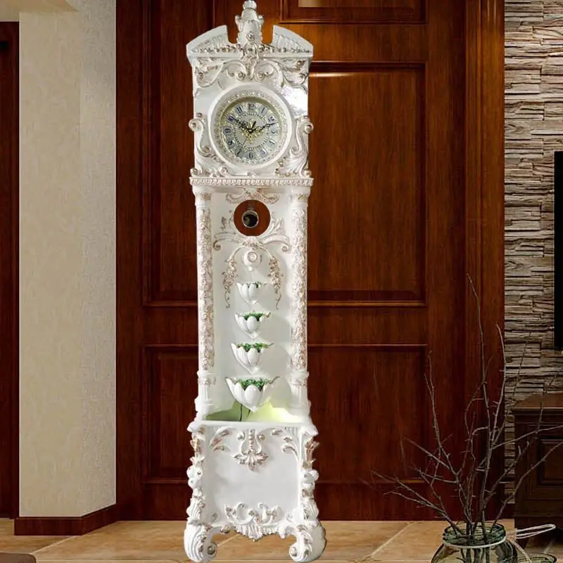

Living room floor clock European oversized ornament retro style clock