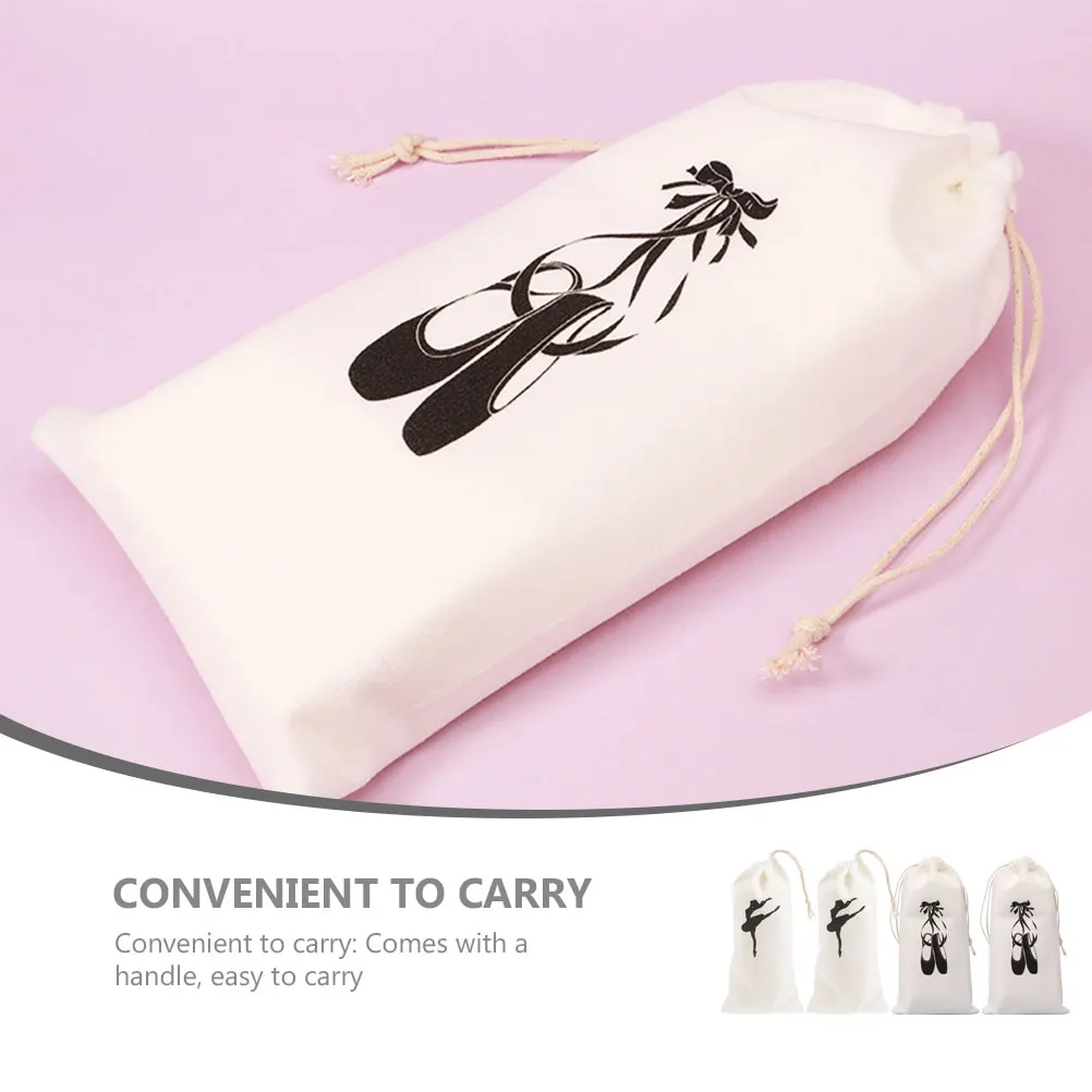 4 قطع من حقيبة أحذية الرقص المقاومة للماء ومقاومة للاهتراء لحامل أحذية الباليه برباط للمدرسة والأداء #2