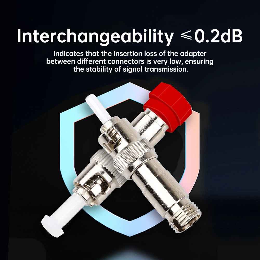 Natalink ST Male to FC Female UPC Adapter Simplex Optical Fiber Connector for FTTH Red Light Pen OTDR Tester Optical Power Meter