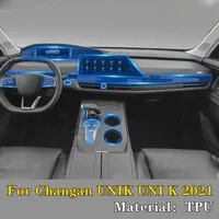 For Changan UNIK UNI K 2021 TPU Car Interior Center Control Navigation Gear Panel Anti Scratch Protective Film Car Accessories