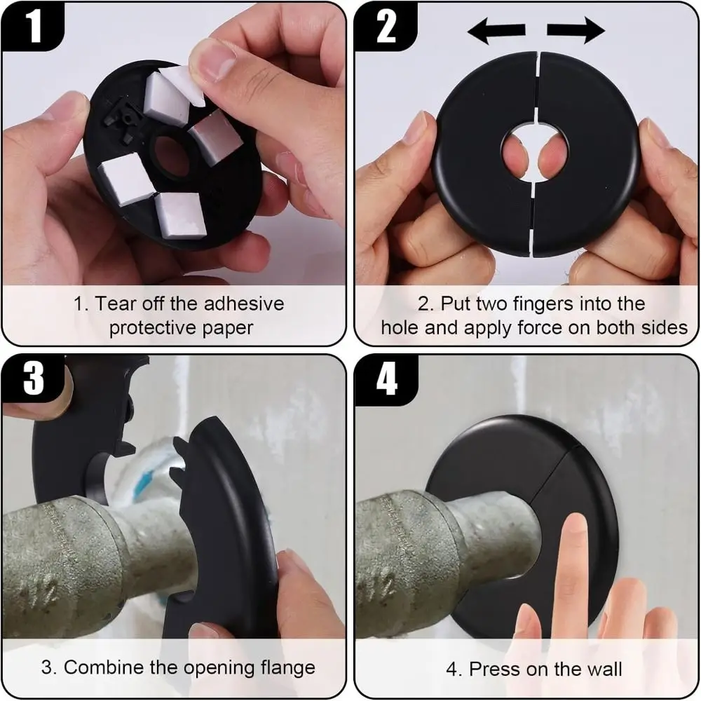 Useful ABS Shower Faucet Cover Black Round Faucet Decorative Cover White Faucet Accessories Kitchen