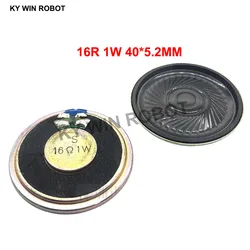 2pcs/lot New Ultra-thin speaker 16 ohms 1 watt 1W 16R speaker Diameter 40MM 4CM thickness 5.2MM