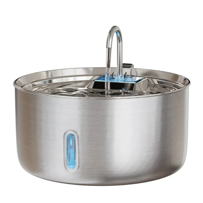 Smart Stainless Steel Cat Water Fountain Automatic Filter Circulating USB Pet Drinking Dispenser Dog Feeder Bowl Electric Supply