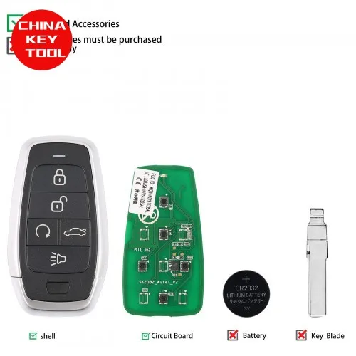 1 أو Autel ipeyat005bl AT005BL مفتاح تحكم عن بعد ذكي عالمي مستقل 5 أزرار لمفتاح Autel الذكي لـ KM100 IM508 IM608 KM100E #3