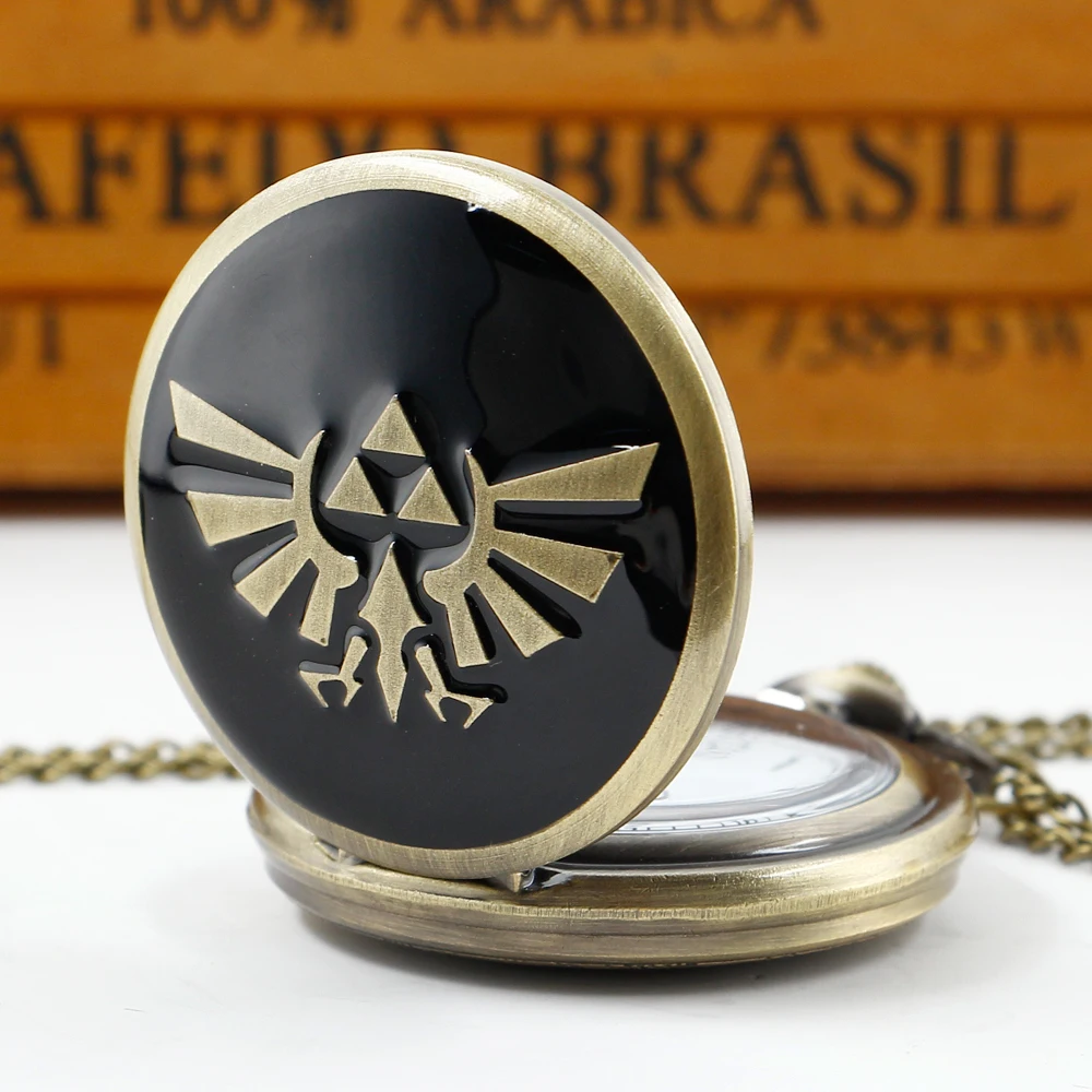 Pocket Watch for Men Women Chain Clock Black Face Quartz Analog Chain Necklace Pendant Watches Gifts Minimalist